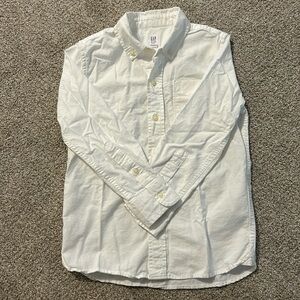 Gap Kids White Long Sleeve Oxford Boys S (6-7)